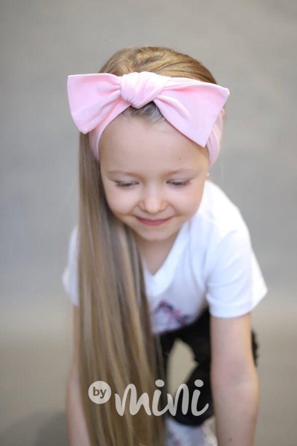Barbie pink maxi stretch čelenka s mašličkou