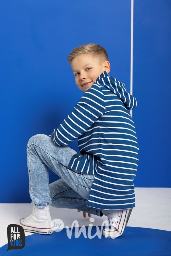 AFK pruhovaná mikina blue