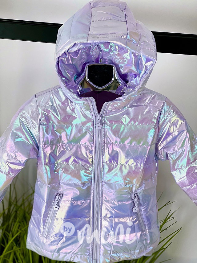 Metallic lila jarní bunda