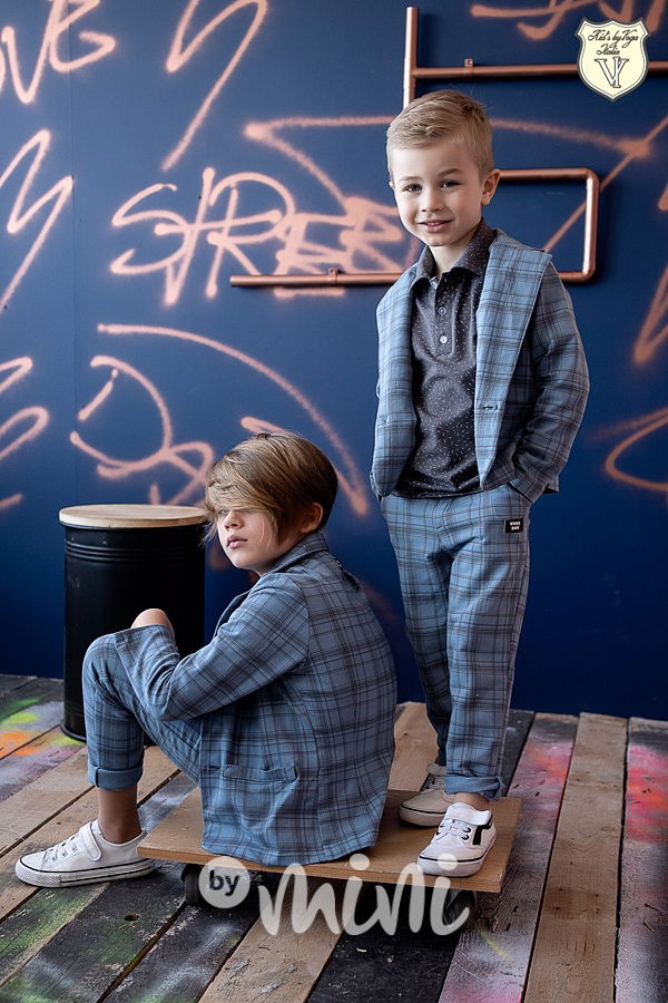 Voga boy blue karo kalhoty