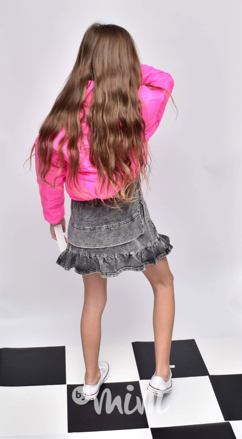 Jarní crop bunda PINK