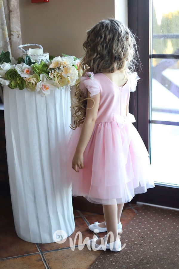 Luxusní světle růžové šaty pro družičky Roses