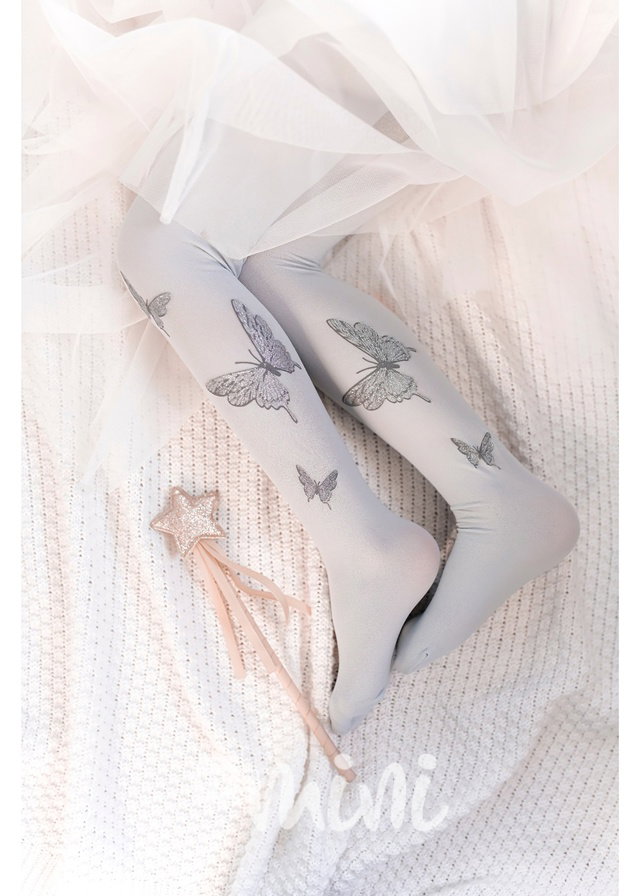 EXCLUSIVE micro silonky SILVER BUTTERFLY grey
