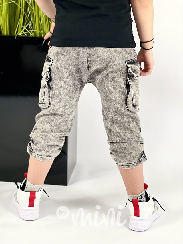 Dark jeans letní baggy kapsáče