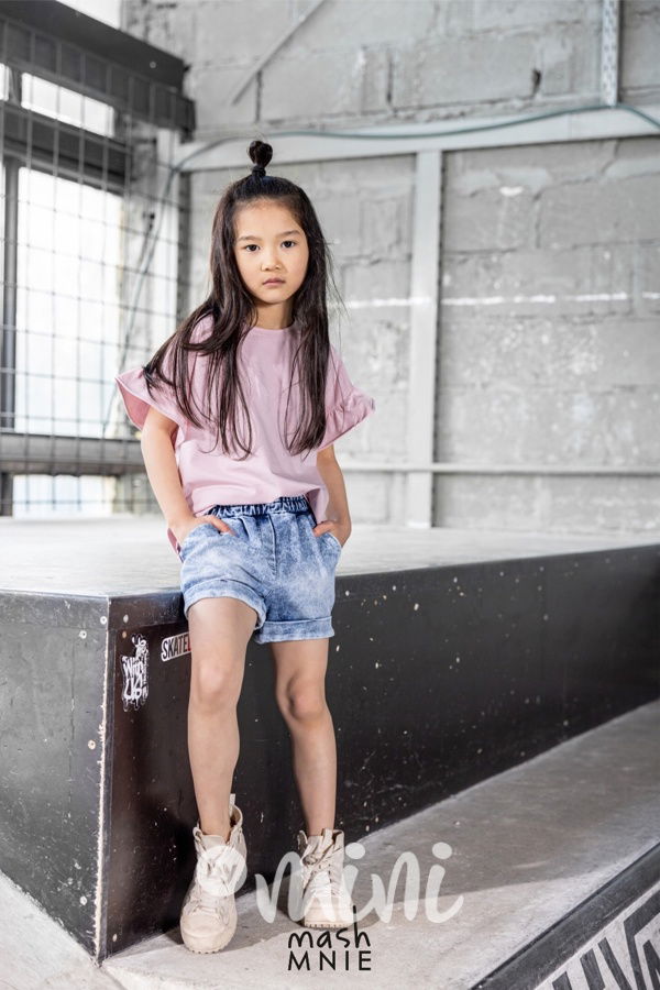 Mash Mnie soft jeans shorts blue