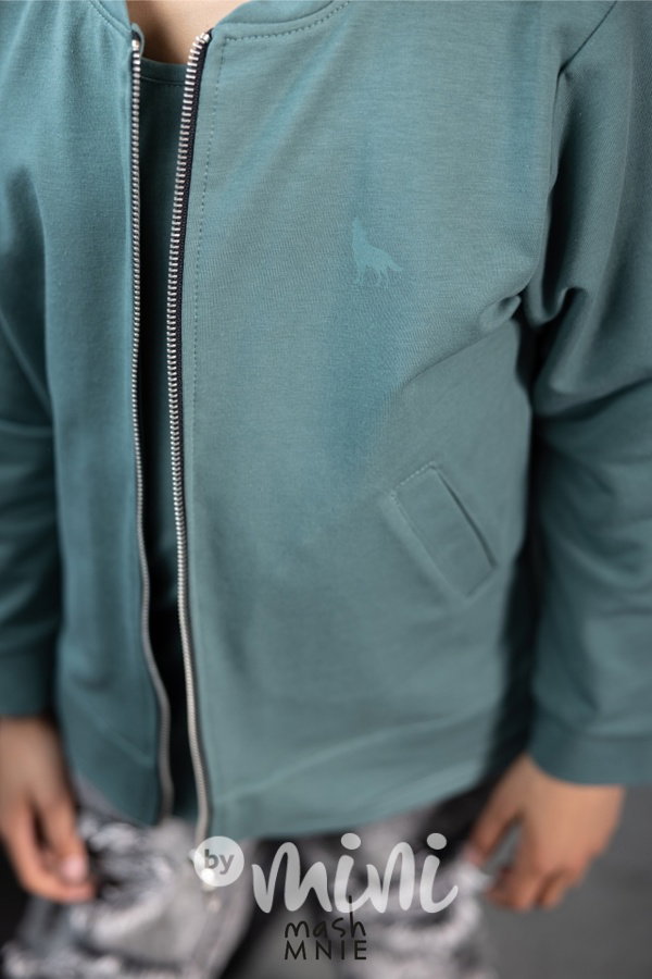 Wolf bomber mikina mint *MashMnie*