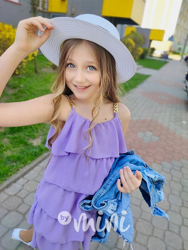 Lila frill šaty