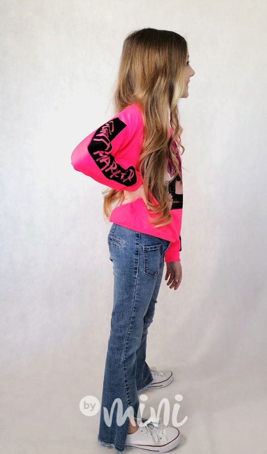 EUFORIA dívčí mikina neon růžová