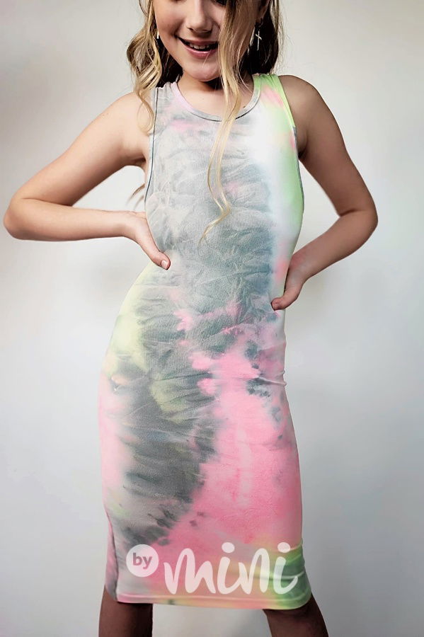 Letní ombre šaty s čelenkou II.