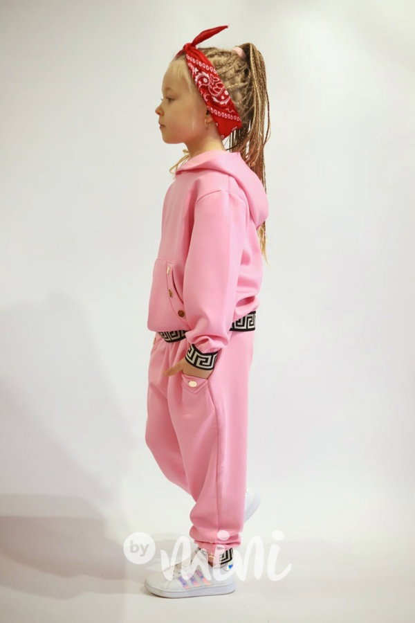 Palazzo souprava se cvočky růžová