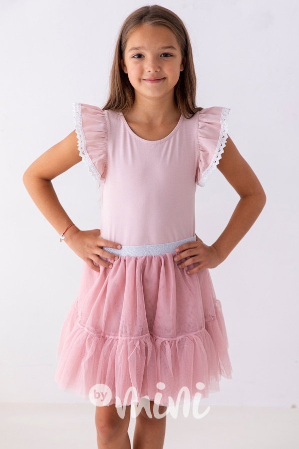 Lily Grey blůzka s krajkou pudder pink
