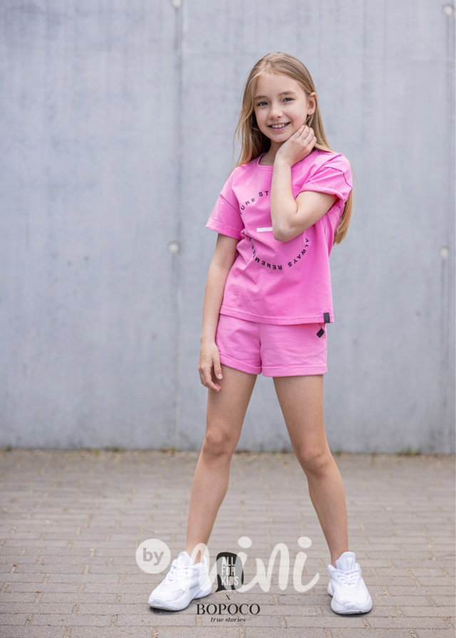Mini me kraťasy růžové