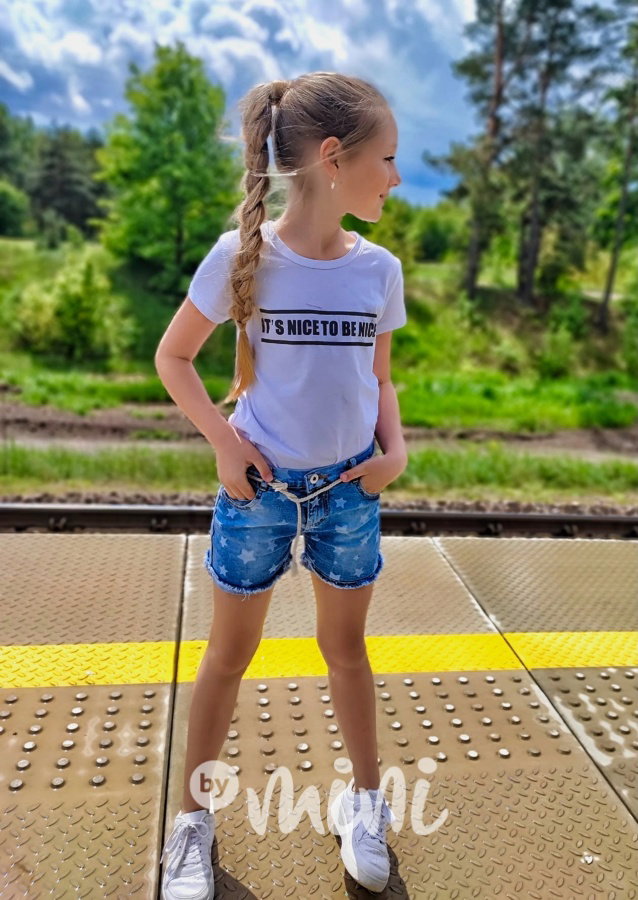 STARS jeans kraťasy s páskem
