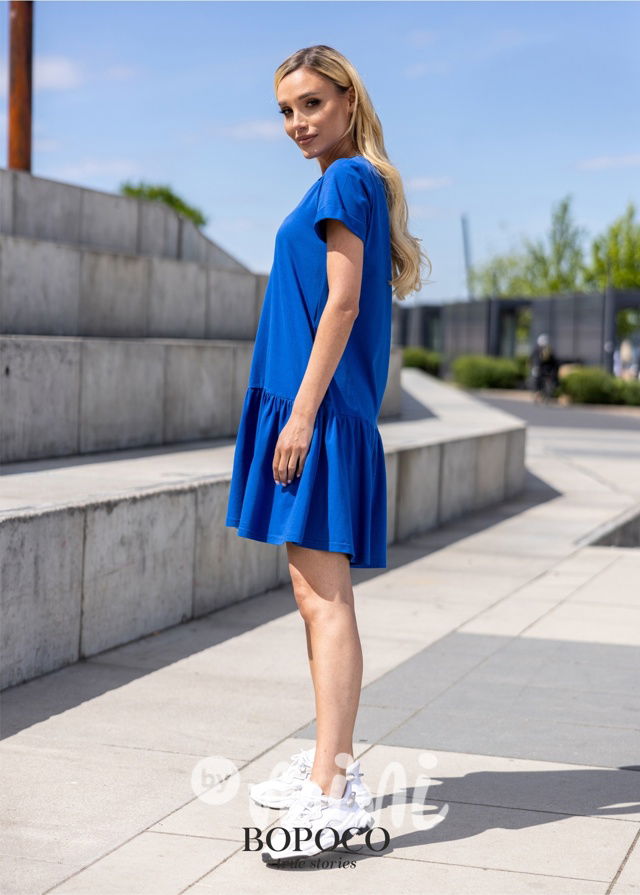 Letní šaty Mini me royal blue