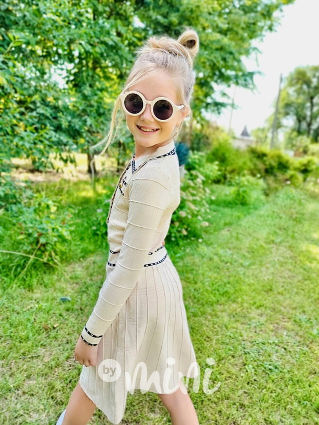 Svetříkové šaty Coco béžové