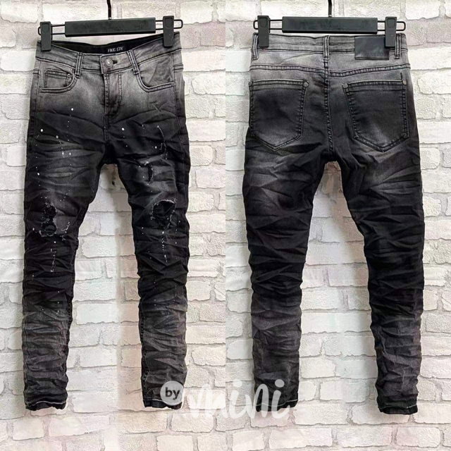 Ripped jeans s mačkaným efektem Kylian