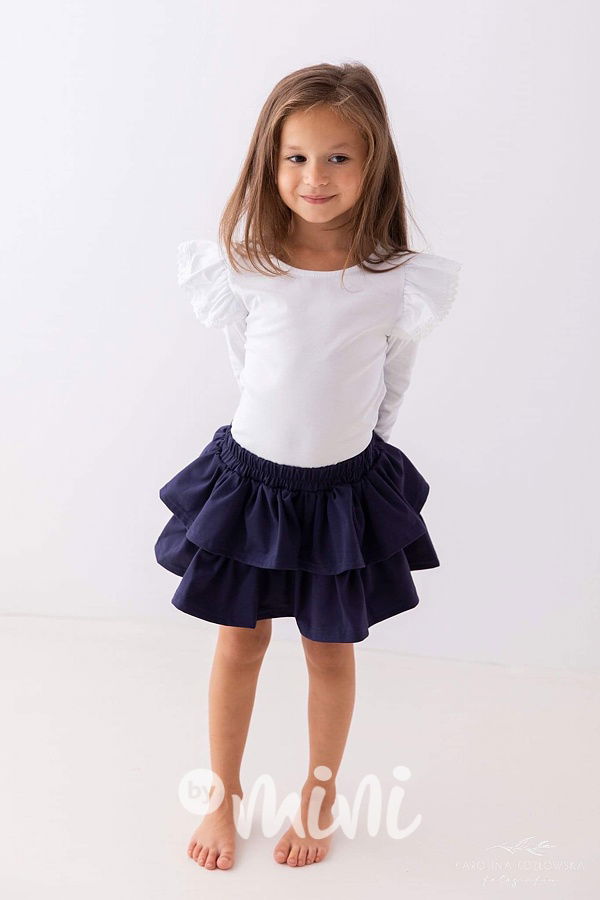 Bílá longsleeve blůzka s krajkou Lily Grey