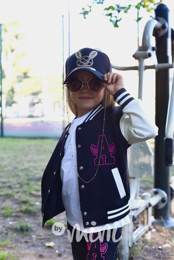 ANGEL bomber baseball mikina black