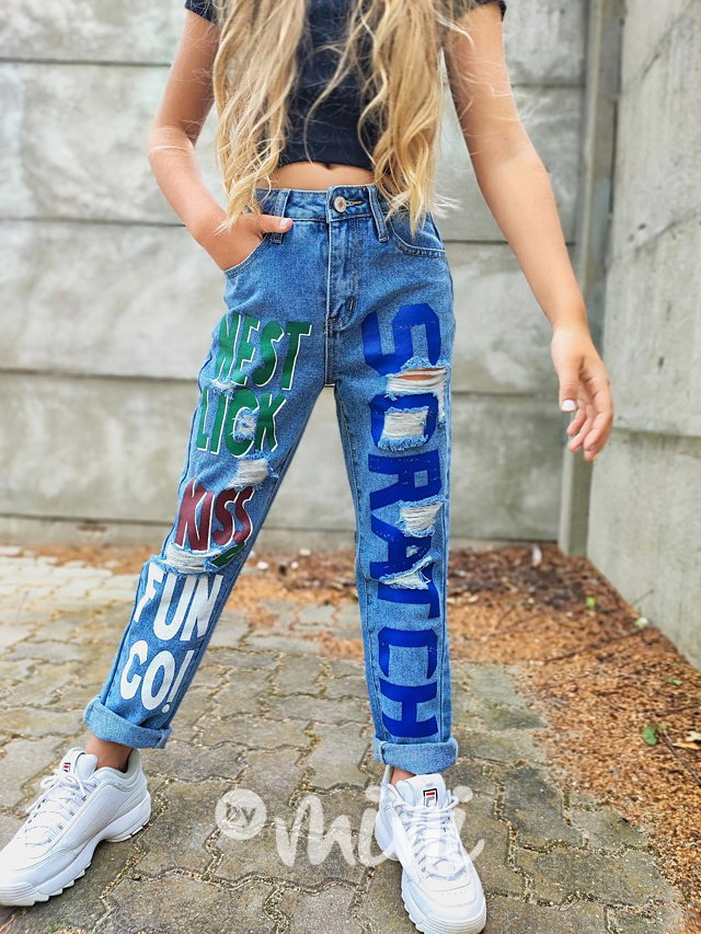 Exclusiv fashion painted jeans