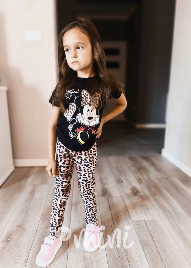 3-dílný Minnie leopard komplet