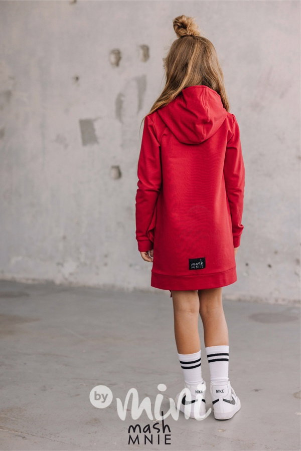 Mash Mnie hoodie frill tunika red
