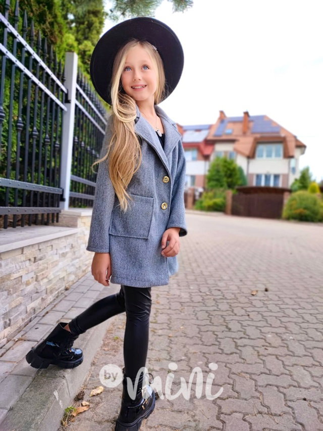 Flaušový sporty kabát grey