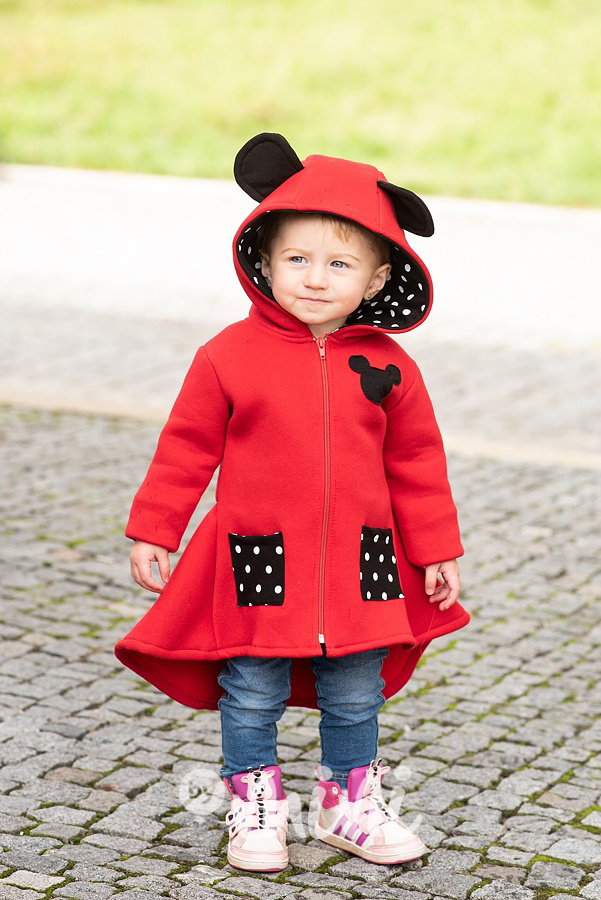 Minnie vyteplený kabátek red