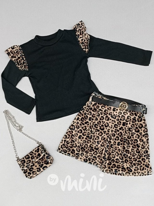 Leopard & Black set s kabelkou
