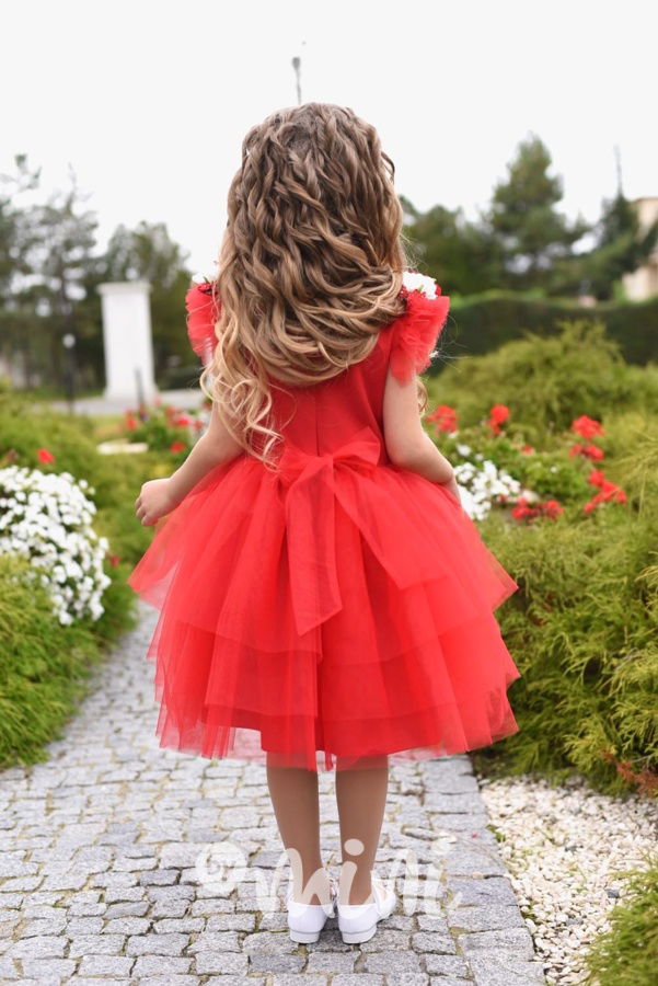 Luxusní šaty Roses červené