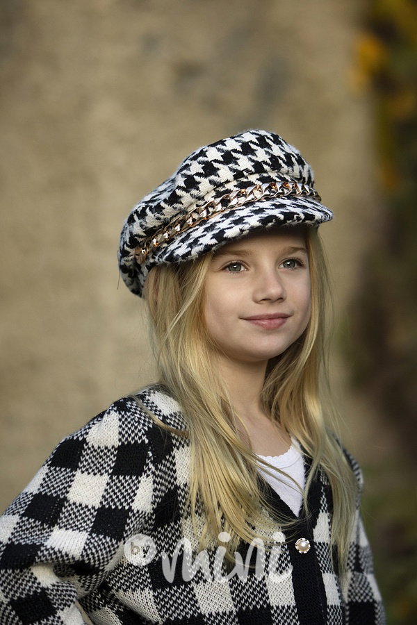 Pepitka baker boy čepice