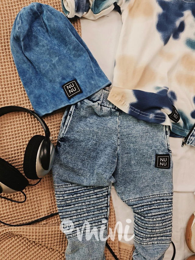 NUNU vintage blue biker tepláky