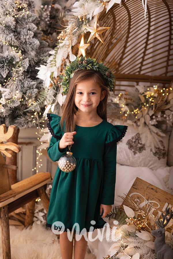 Zelené vánoční smaragdové šaty boho Lily Grey 