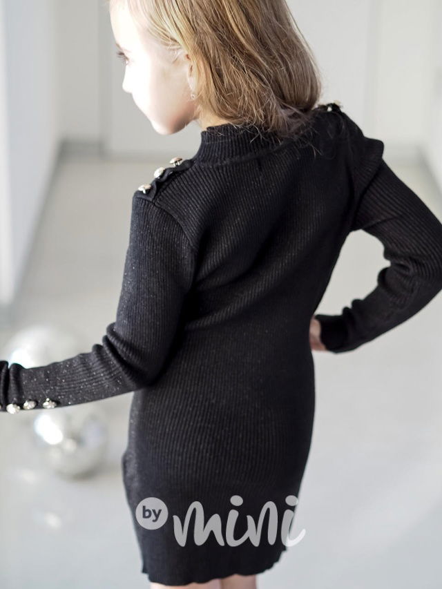 Silver shine svetrové tunikošaty