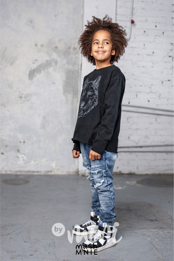 Mash Mnie longsleeve triko WOLF vintage black