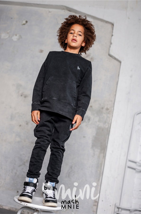 Mash Mnie vintage denim black mikina WOLF