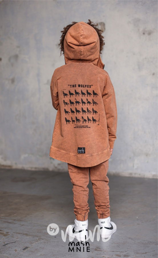 Mash Mnie vintage toffee mikina WOLVES