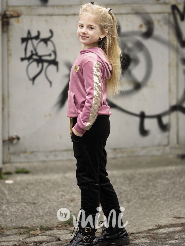 Velurové soft tepláky černé