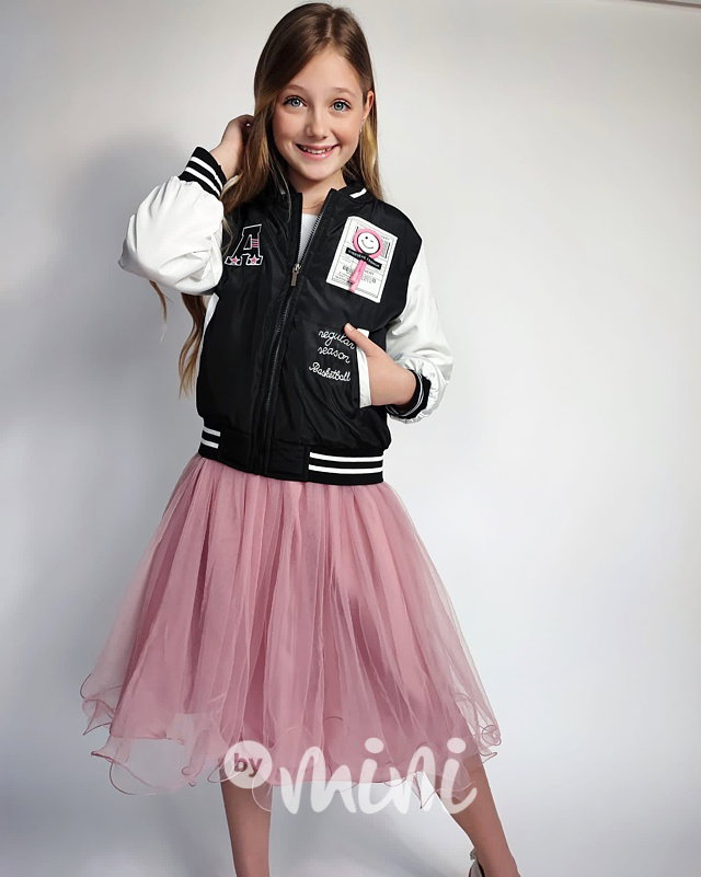 Pudrová midi sukně