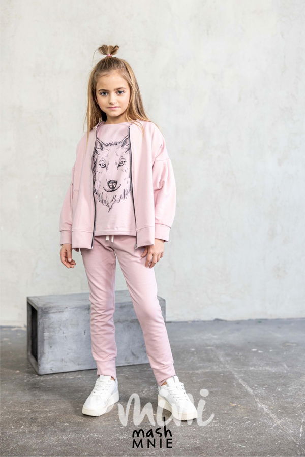 Mash Mnie tepláky WOLF růžové