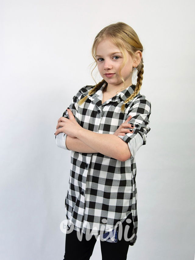 Wednesday a Věc karo košilová tunika