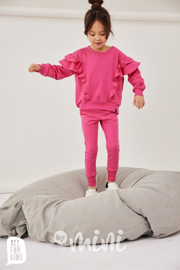 AFK frill mikina malinová