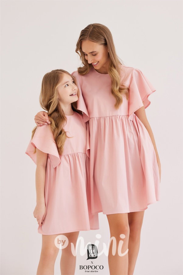 Frill šaty Mini me růžové