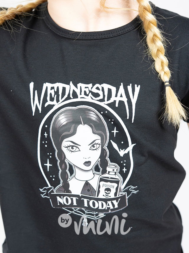 Triko WEDNESDAY not today černé