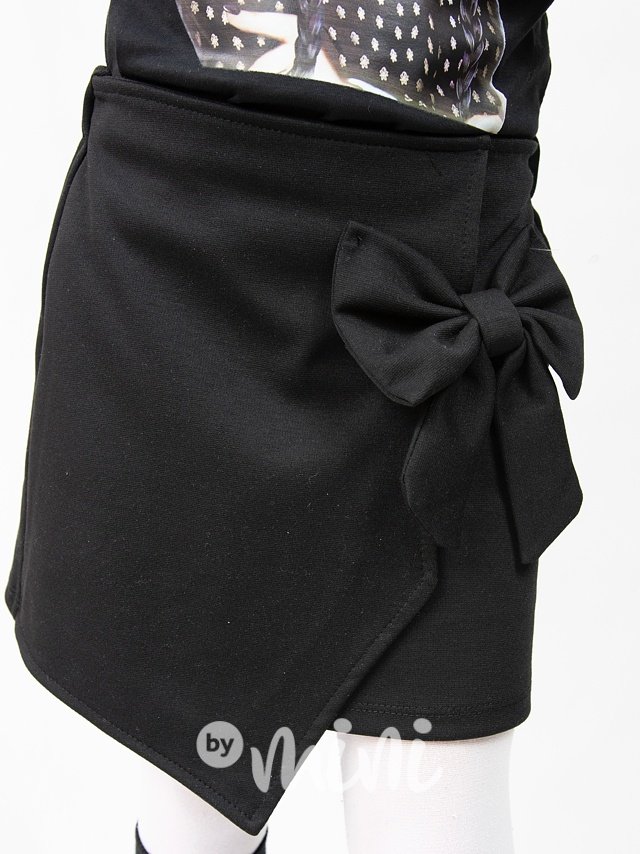 Černá sukně s mašlí