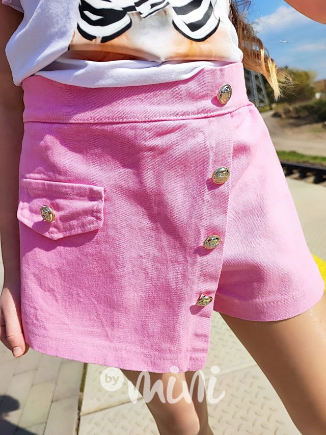 Barbie pink jeans sukňokraťasy