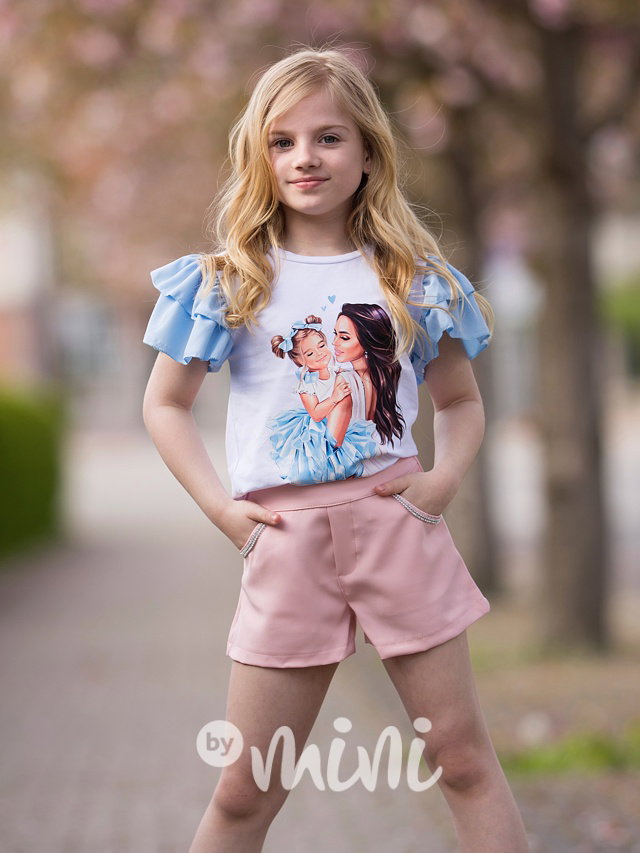 Girl power triko white/blue