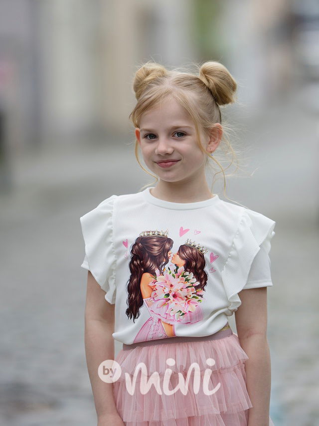 Princess žebrovaná blůzka cream