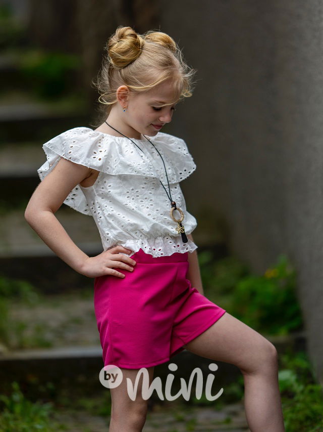 Madeira letní komplet s řetízkem malinová