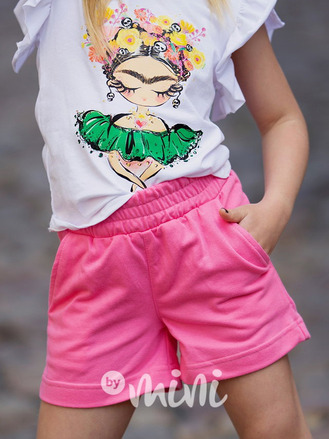 Růžové cotton kraťasy