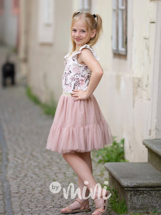 Gold pudder maxi tutu sukně Lily Grey